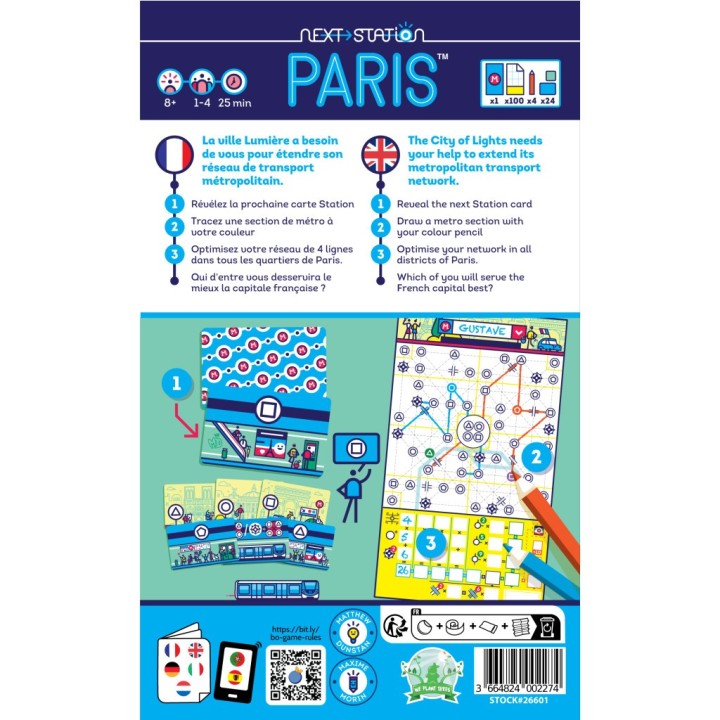 Next Station Paris – Jeu Flip & Write Métro | Kroma