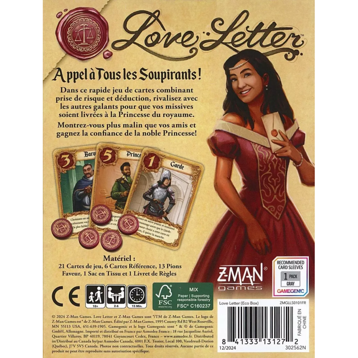 Love Letter - Jeu de Cartes Bluff & Déduction | Kroma