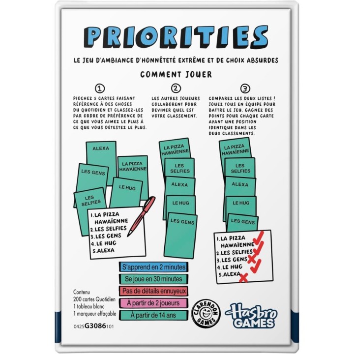 Priorities – Jeu d'Ambiance, Complicité & Classement | Kroma